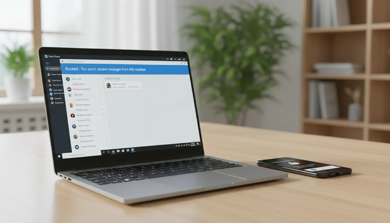 apprenez comment bloquer facilement un sms sur un mobile connecté à windows 10 grâce à notre guide simple et rapide.